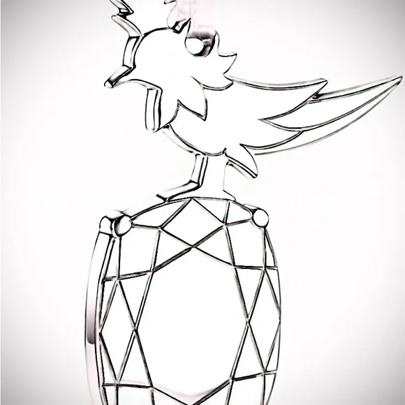 NEW Tiffany & Co. Bird on a Rock Pendant Ornament Charm Gift Pouch Silver RARE! - Picture 3 of 6